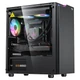 Aigo JV13 Black, корпус для настольного компьютера, малый корпус формата Matx (прозрачная боковая панель/материнская плата ITX/водяное охлаждение 240 мм/лента RGB) - изображение 3
