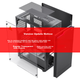 Aigo JV13 Black, корпус для настольного компьютера, малый корпус формата Matx (прозрачная боковая панель/материнская плата ITX/водяное охлаждение 240 мм/лента RGB) - изображение 4