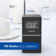 PHILIPS TAR2568 Bluetooth-радіо годинник, Bluetooth-колонка, приліжковий будильник, USB-програвач TF-карт, домашнє радіо з літієвим акумулятором - зображення 7