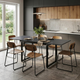 Стол кухонный раскладной RoMax Edgar 36мм 110х75 (190х75) см Loft Антрацит/Черный - изображение 2