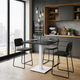 Стол кухонный квадратный RoMax Pocker 70 см Loft Антрацит/Белый - изображение 1
