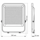 Прожектор LED, Videx Premium F2, Grey, 150 Вт, 19 500 Лм (VL-F2-1505G) - зображення 4