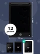 Детский планшет графический игровой для рисования развивающий VMHouse электронный обучающий LCD планшет для детей доска для заметок и записей 12" + стилус черный (0038-0202) - изображение 3