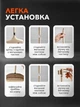 Совок и щетка для мусора набор для половой уборки в доме и на кухне VMHouse комплект веник с совком для подметания полов универсальная метла с длинной бежевой ручкой с коричневым (0176-0002) - изображение 8