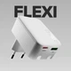 Мережевий зарядний пристрій SBS Flexi Wall Charger 65W PD USB-C USB-A White (TETRGANUSBTCFOLD65W) - зображення 4