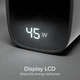 Мережевий зарядний пристрій SBS 45W PD USB-C Integrated Display Black (TETRGANLCD1C45K) - зображення 5