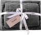 Набор 2 махровых полотенца Soho для ванной 50х90 + 70х140 см Leaves Dark Gray (50*90+70*140 Leaves Dark Gr) - изображение 2