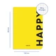 Блокнот ORNER Happy А5 144 аркуші у клітинку Жовтий - зображення 9