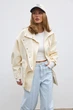 Тренч з високою горловиною OW003 2602050502110 L/XL Молочний - зображення 3