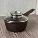 Набір каструль і сковорода з гранітним антипригарним покриттям Higher Kitchen HK-315 7 предметів Кава - зображення 3