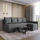 Угловой диван ортопедический iSmart MORRO Maxi еврокнижка 205x149 см (матрас Pocket spring) графит Laura 15 (ISM-051355) - изображение 2