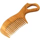 Дерев'яний гребінець з ручкою "Hairwood", густі зуби. Дуб - изображение 1