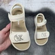 Босоніжки дитячі для дівчинки Fashion молочні на липучках 37р (24 см) 7237 - зображення 6