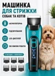 Профессиональная беспроводная аккумуляторная машинка для стрижки собак и кошек 6 насадок VGR V-208 триммер для груминга собак и кошек Бирюзовый - изображение 1