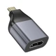 Перехідник Type-C M/HDMI F Hoco UA33 чорний зі сріблястим - изображение 2