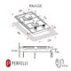 Газова поверхня на склі PERFELLI PERLA G32C GRIGIO - зображення 3