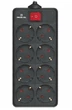 Фільтр мережевий REAL-EL RS-8 Protect, 8 розеток, 5 м, Black (EL122300024) - зображення 1