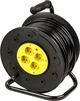 Подовжувач мережевий на котушці PowerPlant, 4 розетки, 50 м, Black (PPRA10M500S4) - зображення 1