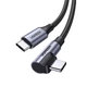 Кабель Ugreen L536 USB-C - USB-C кутовий 90° 240 Вт PD 3.1 2 м Темно-сірий (85345) - зображення 1