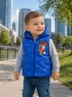 Жилетка утеплена для хлопчика 2 роки, зріст 92 синя з капюшоном та флісовою підкладкою Paw Patrol - зображення 2