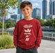 Дитячий лонгслів для хлопчика зріст 160, червоний oversize з принтом street style - зображення 1