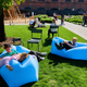 Надувной ламзак 240×70 см Premium Air Sofa – портативный лежак для отдыха, пляжа, кемпинга и путешествий, голубой - изображение 7