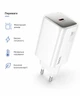 Зарядное устройство 65W GaN USB-C быстрая зарядка PD для телефона ноутбука СЗУ Hoco Белый - изображение 3
