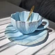 Чашка с блюдцем Blue pearl, 240 мл - изображение 3