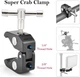 Универсальный зажим Super Clamp (краб) с резьбой 1/4" и 3/8" для фото-, видео- и аудио-аксессуаров - изображение 3