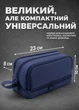 Пенал шкільний синій на блискавці без наповнення 4 кишені місткий для шкільних предметів хлопчиків і дівчаток (60190) - зображення 6