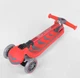Самокат трехколесный 92606 (4) Best Scooter, КРАСНЫЙ, складной алюминиевый руль, 4 колеса PU со светом, d=12 см - изображение 5