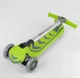 Самокат триколісний 46987 (4) Best Scooter, САЛАТОВИЙ, складне алюмінієве кермо, 4 колеса PU зі світлом, d = 12 см - зображення 5