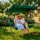 Качеля садовая King Garden на 3 персоны до 260 кг зеленая - изображение 8