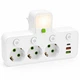 Тройник в розетку на 3 розетки, 2 USB + 1 Type-C, с кнопками, Белый (Разветвитель) - изображение 5