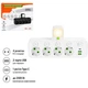 Трійник у розетку на 4 розетки, 2 USB + 1 Type-C, з кнопками, Білий (Розгалужувач) - зображення 2