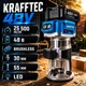 Ручной кромкофрезер Krafftec 48V до 30 мм Бесщеточный кромкофрезер Фрезер для дерева с набором фрез - изображение 1