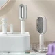 Массажная 3D расческа Central Hollow Cushion Comb для волос белая с серым - изображение 8