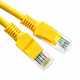 Патч-корд сетевой RJ45 Cat5e UTP 1 м, Ethernet кабель LAN, желтый - изображение 2