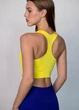 Жіночий спортивний топ на блискавці Giulia Flex top "Zip-Up Active" 336 S Yellow-cold lemon, маломірна модель, топ в рубчик з мікрофібри, для тренувань, для фітнесу - зображення 7