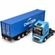 Дитяча інерційна фура Volvo FH16 з контейнером 31 см металева машинка контейнеровоз зі звуком та підсвіткою - зображення 2
