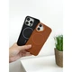 Силіконовий чохол для iPhone 13 MagSafe Grain Texture Saddle Brown - зображення 5