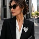 Брошь BROCHE Модерн Сердце из стали серебристая BRBF115506 - изображение 4