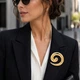 Брошь BROCHE Модерн Рондо из стали золотистая BRBF115499 - изображение 2