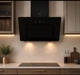 Вытяжка Luxor Lau 1450 Hilton BK Kup LED + 2-е втягивание испарений чорное стекло - изображение 7