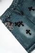 Мужские джинсовые шорты ChromeHearts Синие 36 - изображение 4