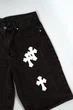 Чоловічі Джинсові шорти ChromeHearts Чорні 28 - зображення 5
