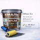 Акрилова емаль SkyLine Wood для вікон та дверей без запаху RAL 7024 Графітова 3 л - зображення 2