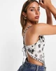 Атласний топ ASOS DESIGN tie back scarf in mixed Білий EU44/XL 2011868 - зображення 3