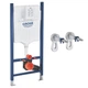 Комплект Grohe Set Унітаз ELLIPSE-0305-T3 система змиву TORNADO 3.0 + Інсталяція Grohe Rapid SL UA388400WG + панель змиву 38732000 (UA388400WGELLIPS0305T3) - изображение 2