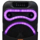 Портативна Bluetooth колонка MS-1201BT-W 50Вт з бездротовим мікрофоном LED підсвіткою USB MicroSD AUX FM радіо акустична система акумуляторна караоке колонка потужний динамік для вечірок дому відпочинку подорожей та свят - зображення 2